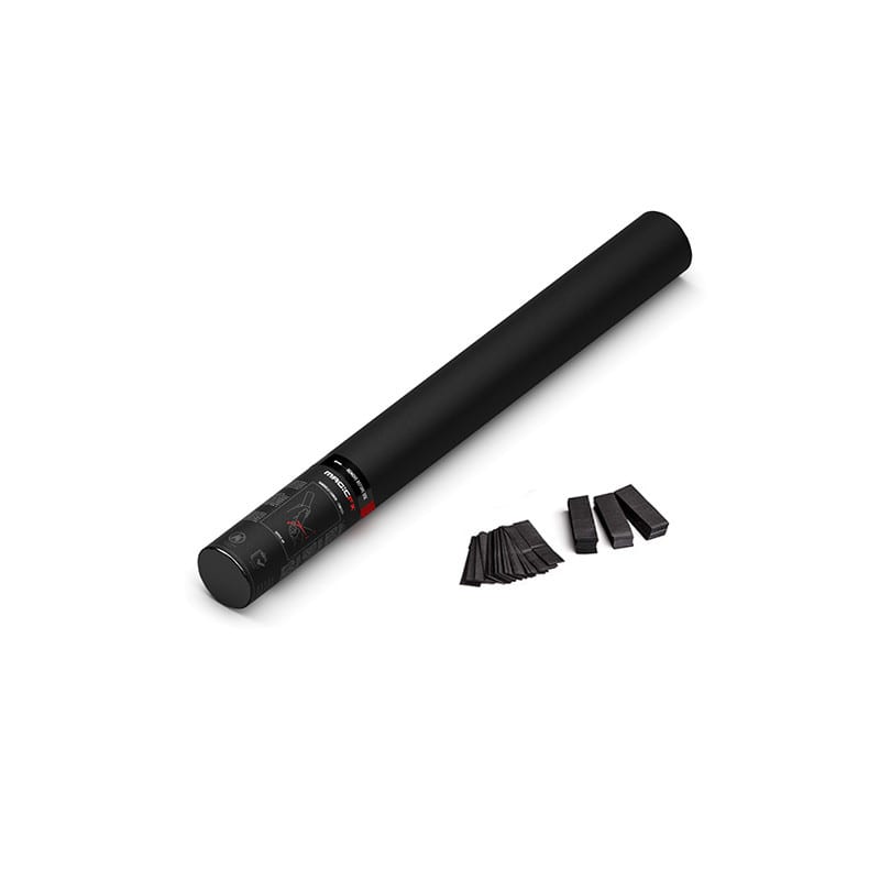 Handheld paper confetti cannon, 50 cm, black