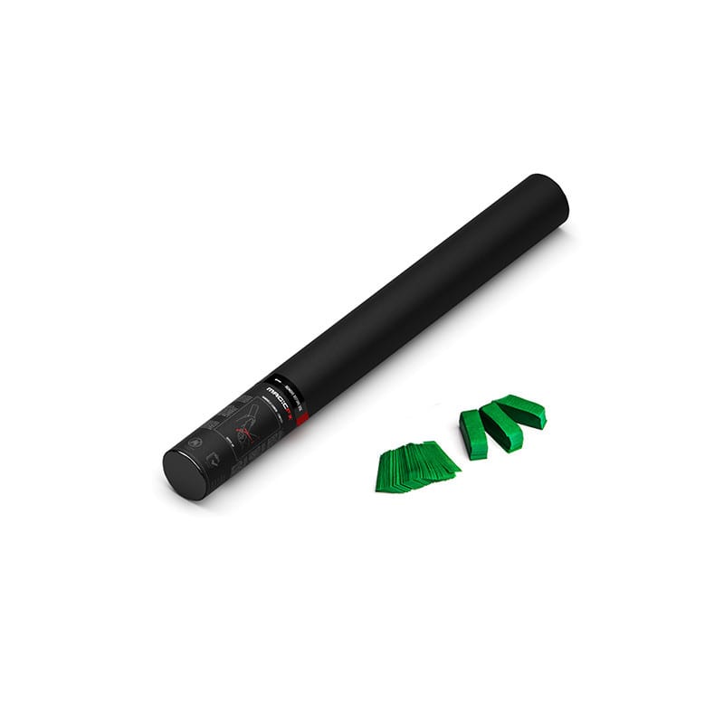 Handheld paper confetti cannon, 50 cm, dark green