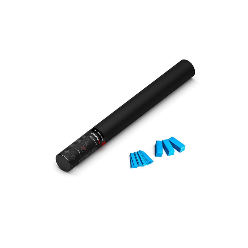 Handheld paper confetti cannon, 50 cm, light blue