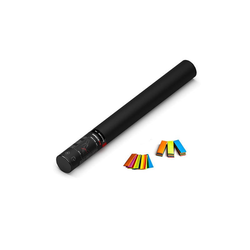 Handheld paper confetti cannon, 50 cm, multicolour