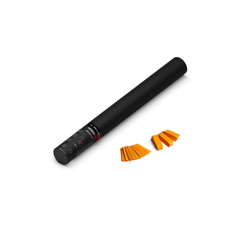 Handheld paper confetti cannon, 50 cm, orange