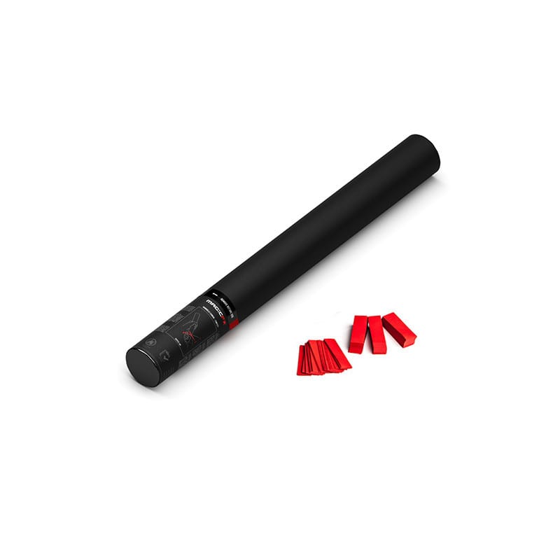 Handheld paper confetti cannon, 50 cm, red