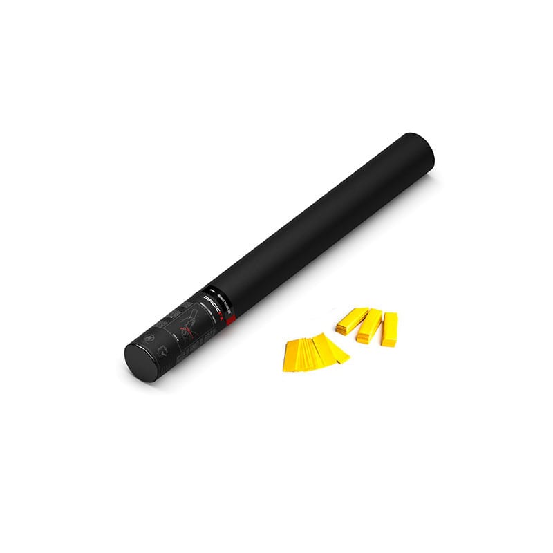 Handheld paper confetti cannon, 50 cm, yellow