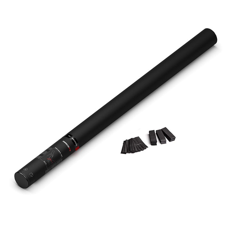 Handheld paper confetti cannon, 80 cm, black