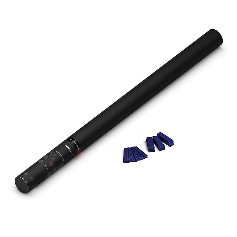 Handheld paper confetti cannon, 80 cm, dark blue