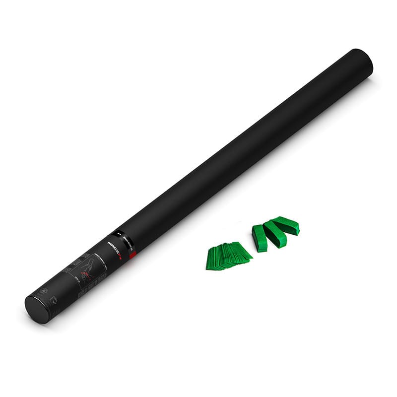 Handheld paper confetti cannon, 80 cm, dark green