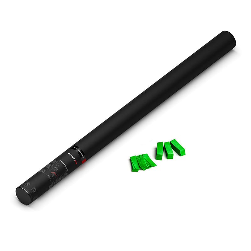 Handheld paper confetti cannon, 80 cm, light green