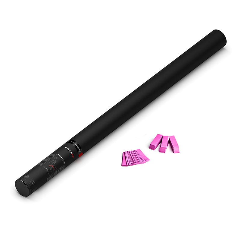 Handheld paper confetti cannon, 80 cm, pink