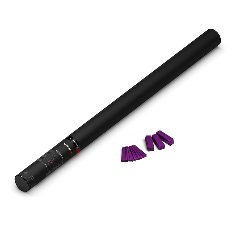 Handheld paper confetti cannon, 80 cm, purple