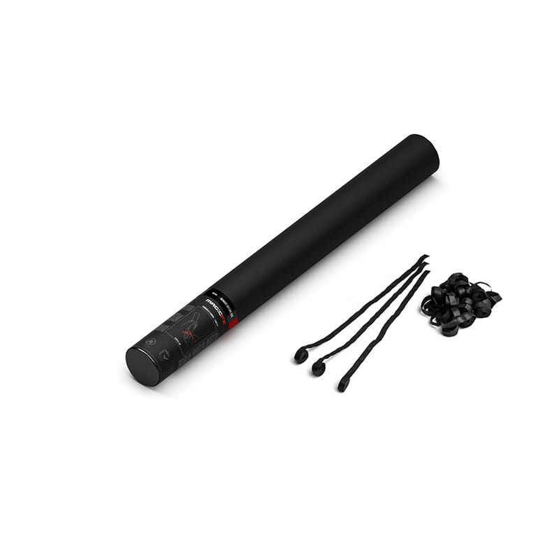 Handheld paper streamer cannon, 50 cm, black