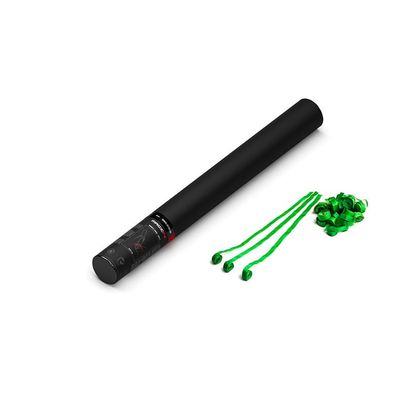 Handheld paper streamer cannon, 50 cm, light green