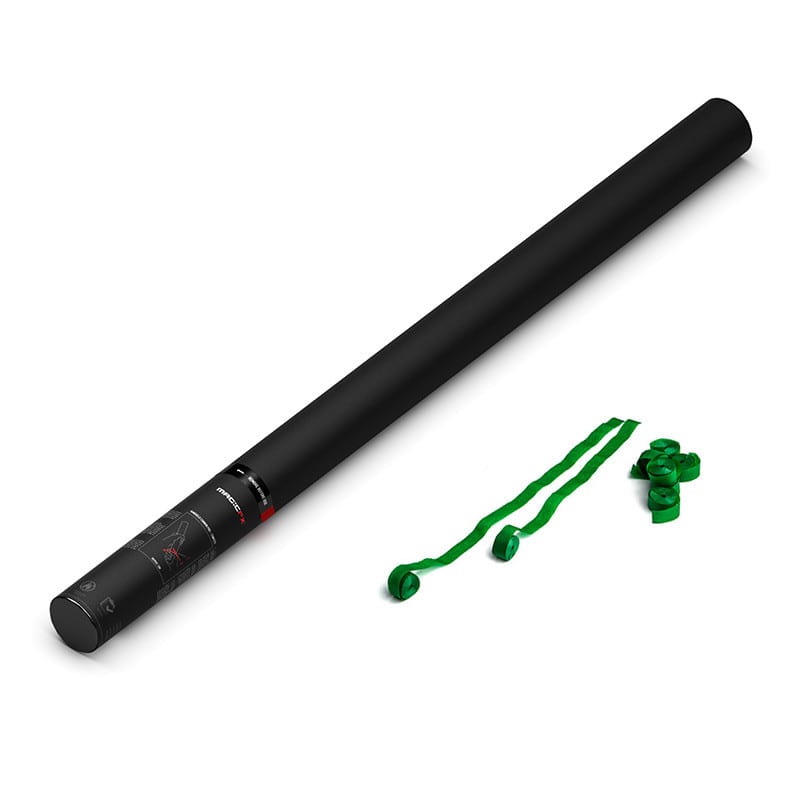 Handheld paper streamer cannon, 80 cm, dark green