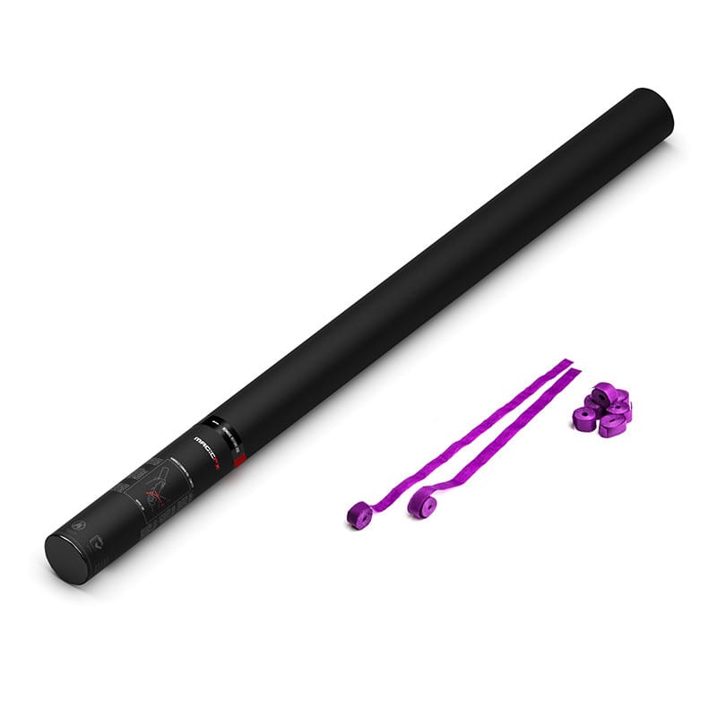 Handheld paper streamer cannon, 80 cm, purple