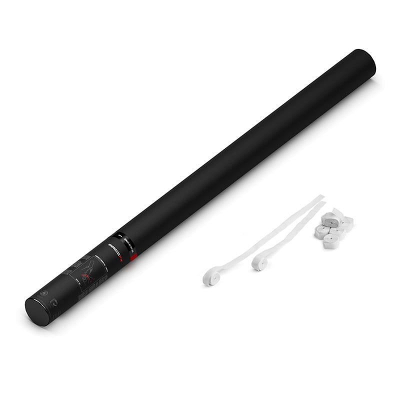 Handheld paper streamer cannon, 80 cm, white