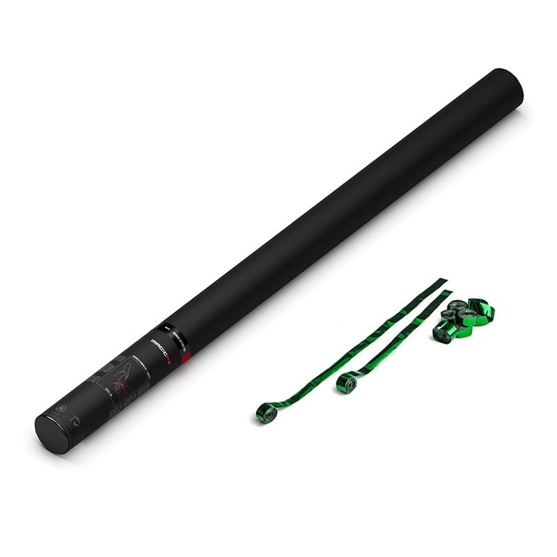Handheld metallic streamer cannon, 80 cm, green