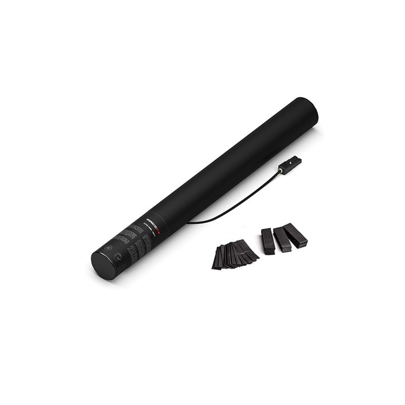 Electric paper confetti cannon, 50 cm, black