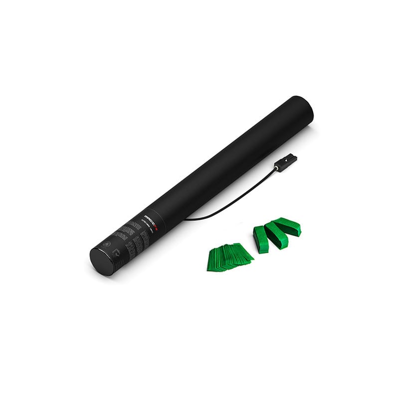 Electric paper confetti cannon, 50 cm, dark green