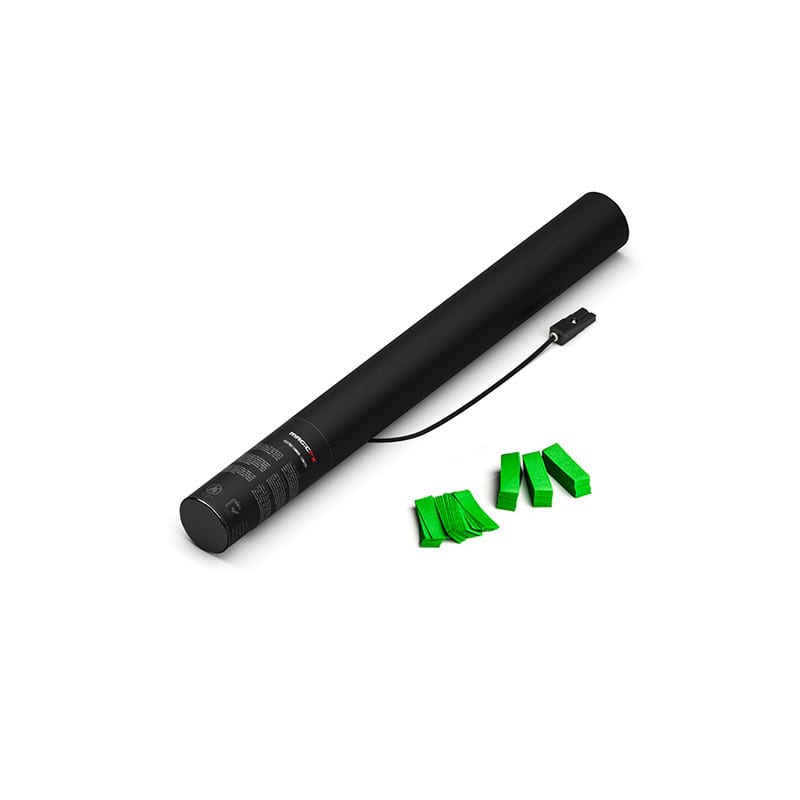Electric paper confetti cannon, 50 cm, light green