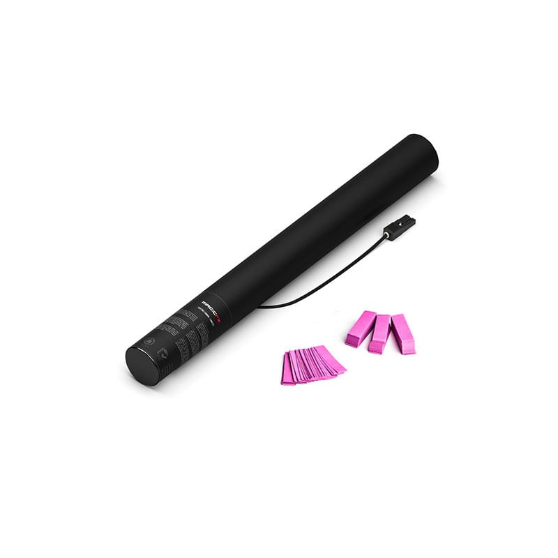 Electric paper confetti cannon, 50 cm, pink