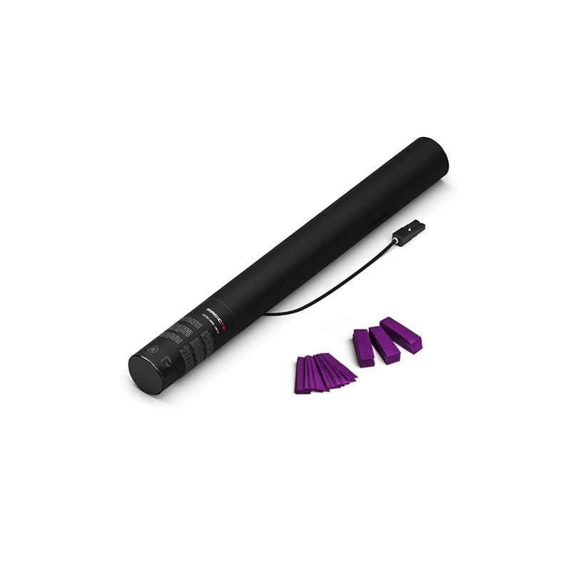 Electric paper confetti cannon, 50 cm, purple
