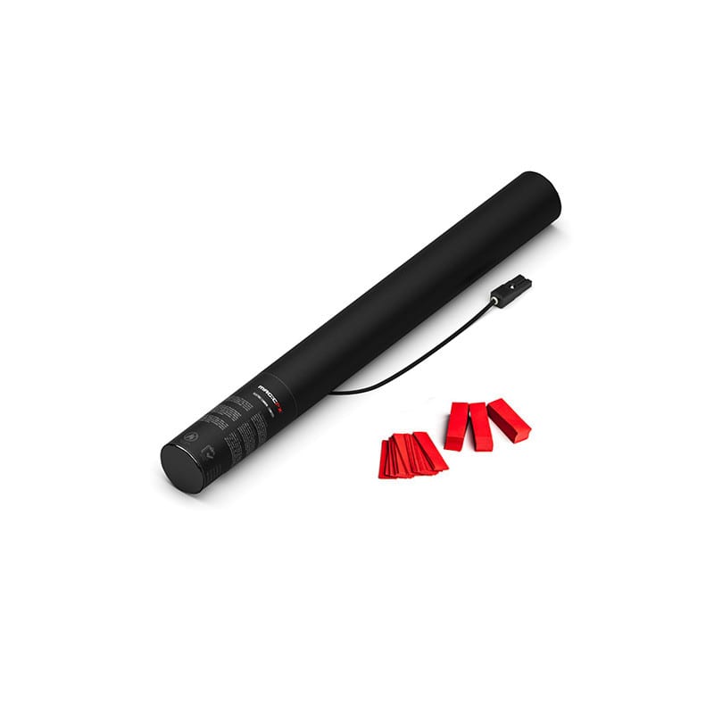 Electric paper confetti cannon, 50 cm, red