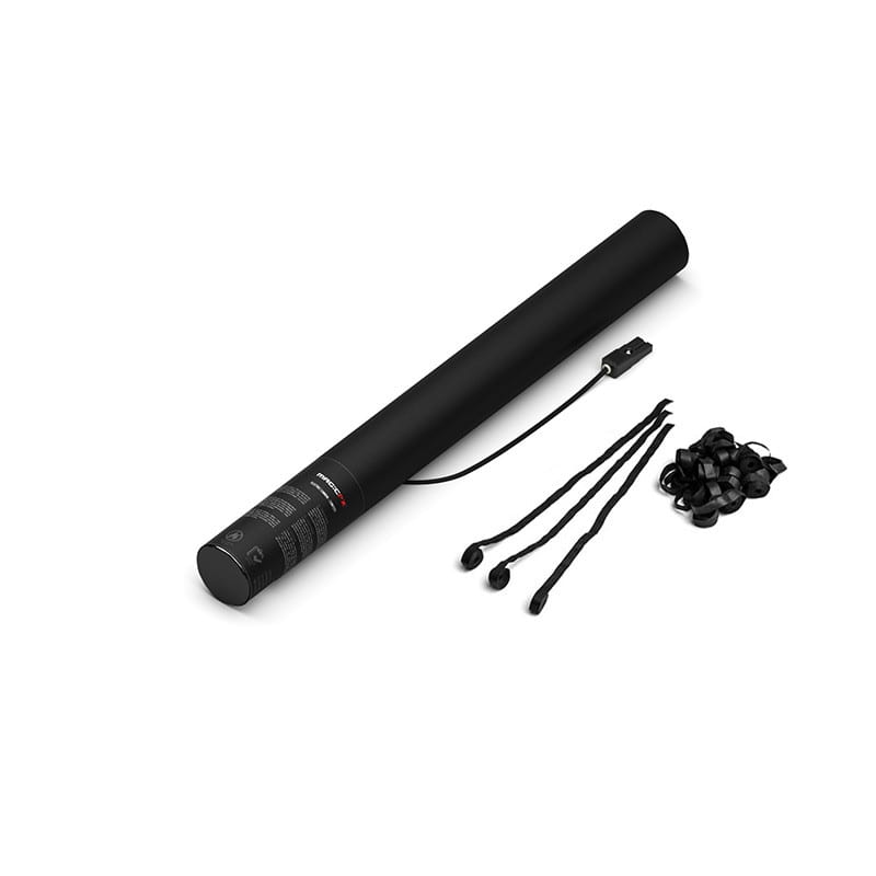 Electric paper streamer cannon, 50 cm, black