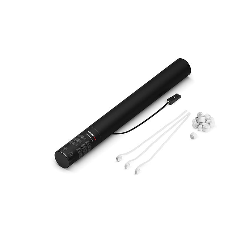 Electric paper streamer cannon, 50 cm, white