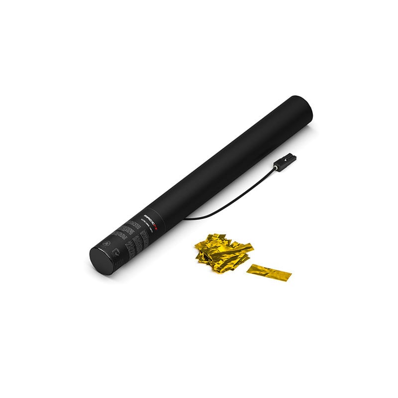 Electric metallic confetti cannon, 50 cm, gold