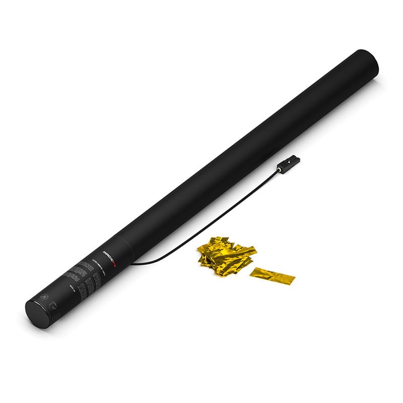 Electric metallic confetti cannon, 80 cm, gold