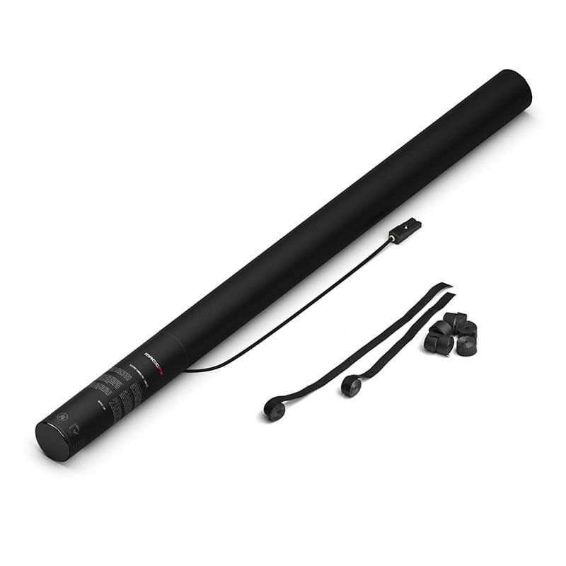 Electric paper streamer cannon, 80 cm, black