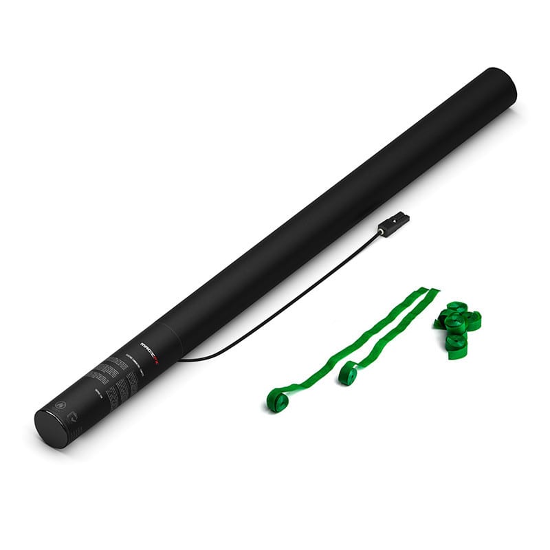 Electric paper streamer cannon, 80 cm, dark green