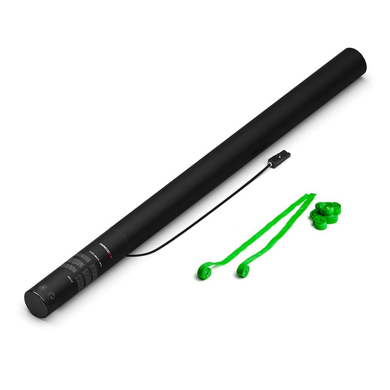 Electric paper streamer cannon, 80 cm, light green