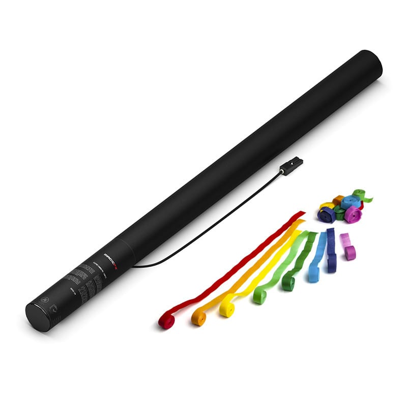 Electric paper streamer cannon, 80 cm, multicolour