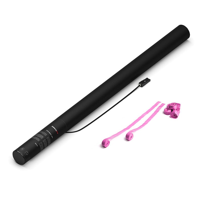 Electric paper streamer cannon, 80 cm, pink
