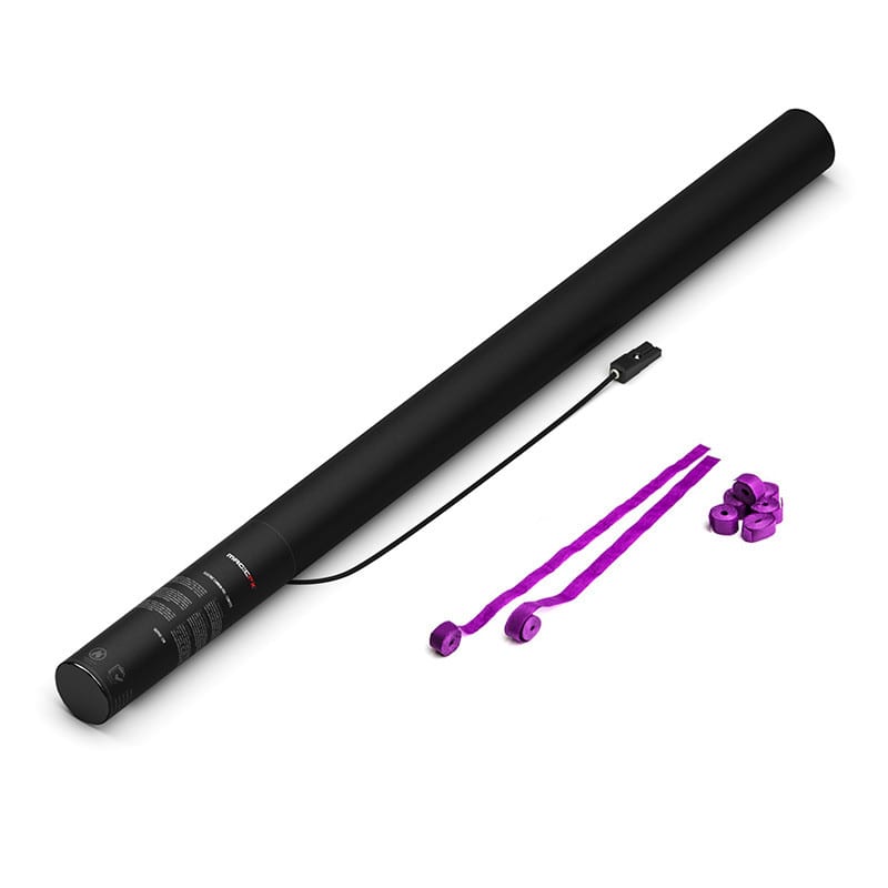 Electric paper streamer cannon, 80 cm, purple