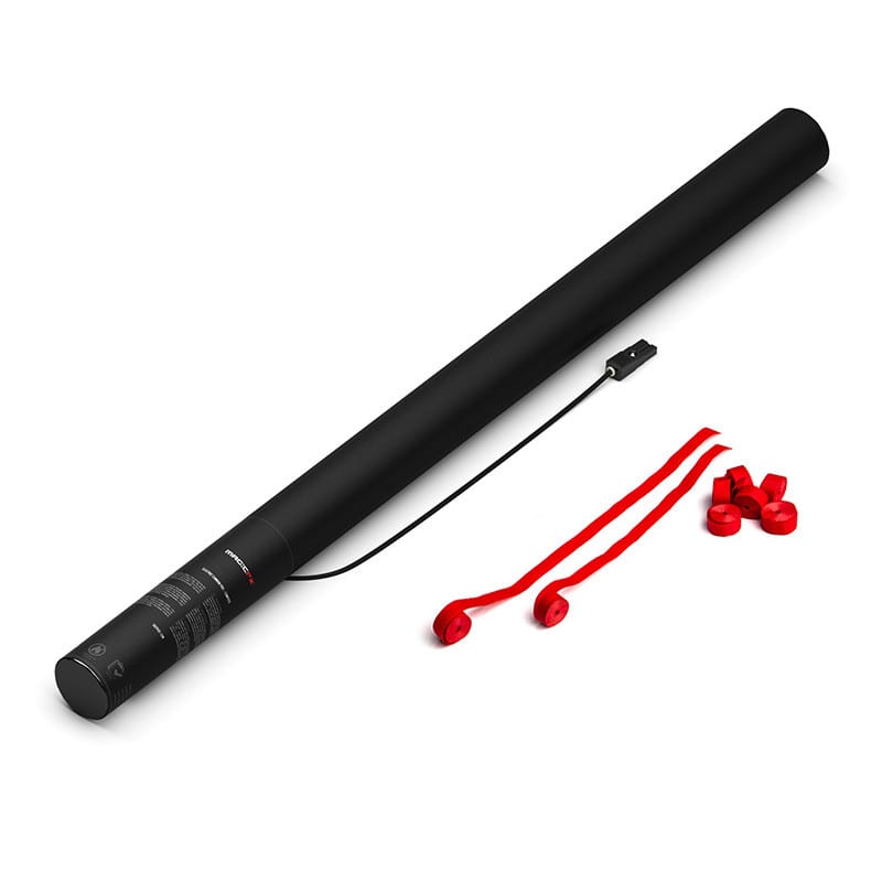Electric paper streamer cannon, 80 cm, red