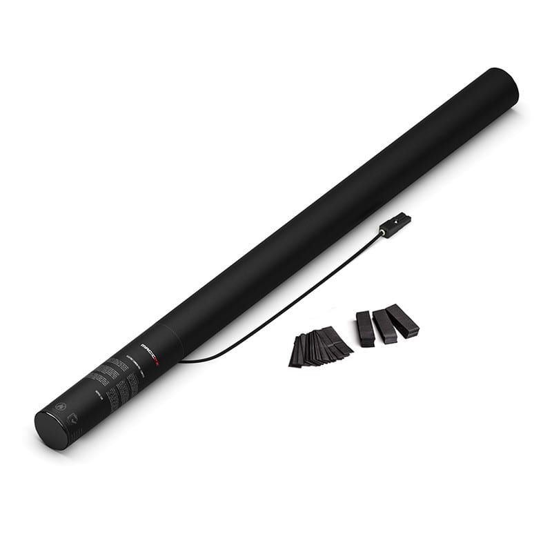 Electric paper confetti cannon, 80 cm, black