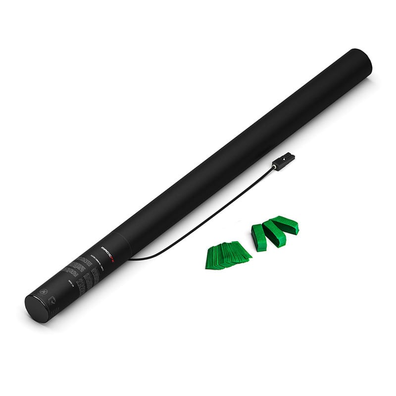 Electric paper confetti cannon, 80 cm, dark green