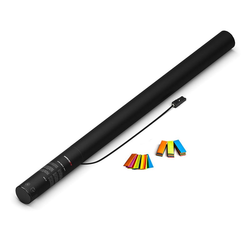 Electric paper confetti cannon, 80 cm, multicolour