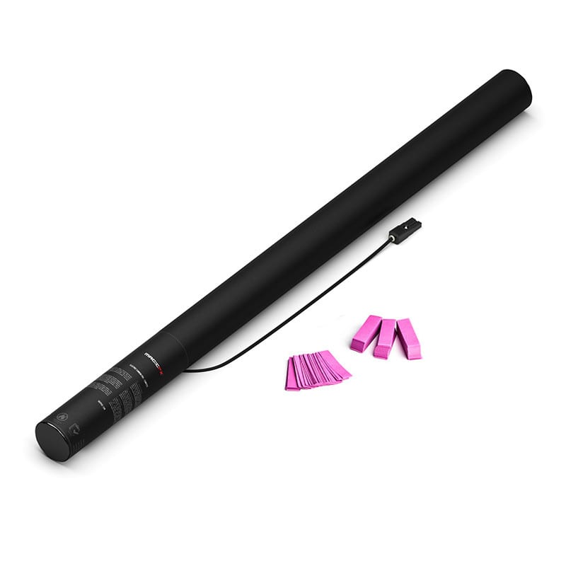 Electric paper confetti cannon, 80 cm, pink