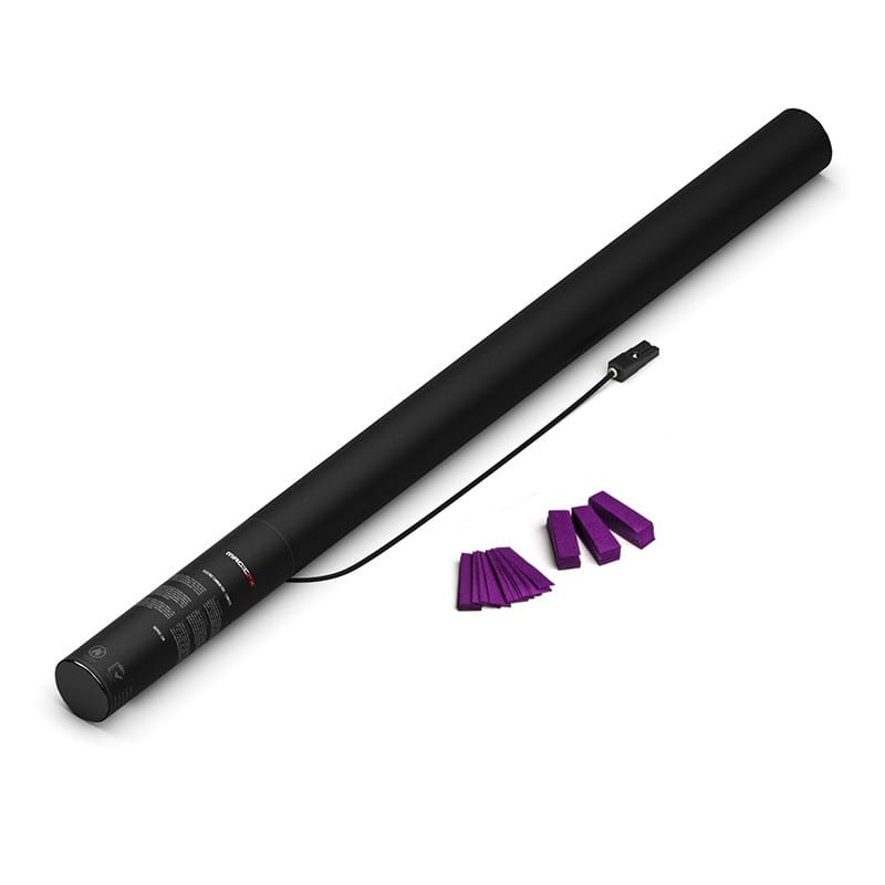 Electric paper confetti cannon, 80 cm, purple