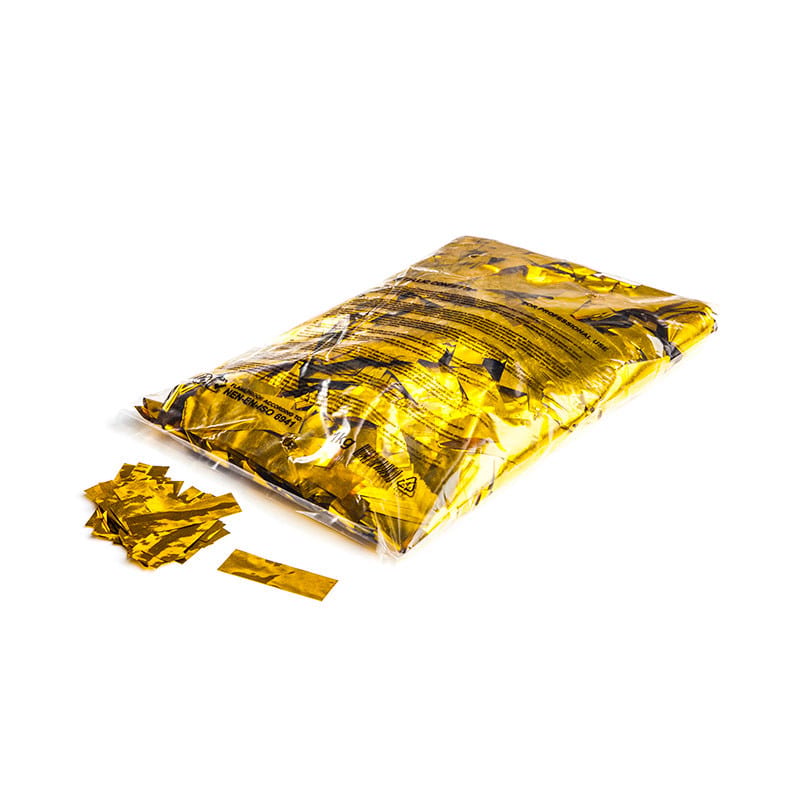 Slowfall metallic confetti rectangles 55 x 17 mm, gold, 1 kg