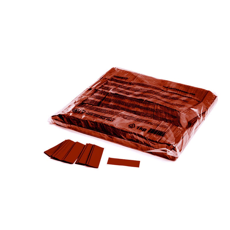 Slowfall paper confetti rectangles 55 x 17 mm, brown, 1 kg