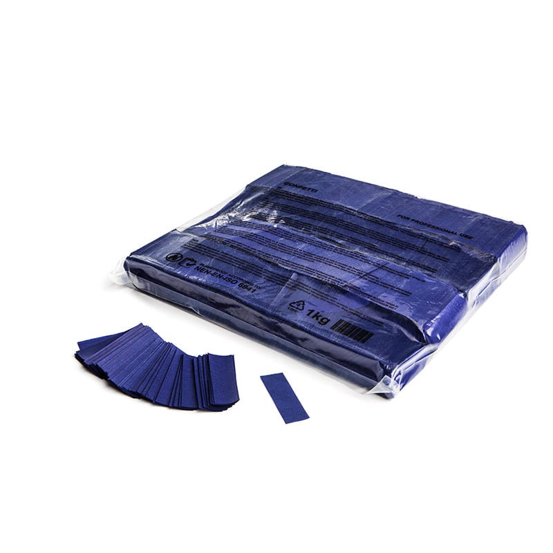 Slowfall paper confetti rectangles 55 x 17 mm, dark blue, 1 kg