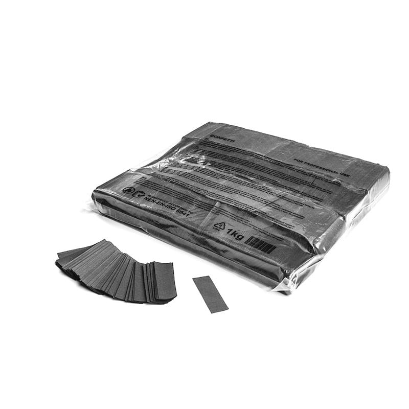 Slowfall paper confetti rectangles 55 x 17 mm, grey, 1 kg