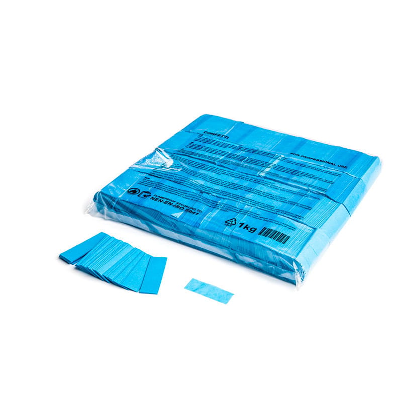 Slowfall paper confetti rectangles 55 x 17 mm, light blue, 1 kg
