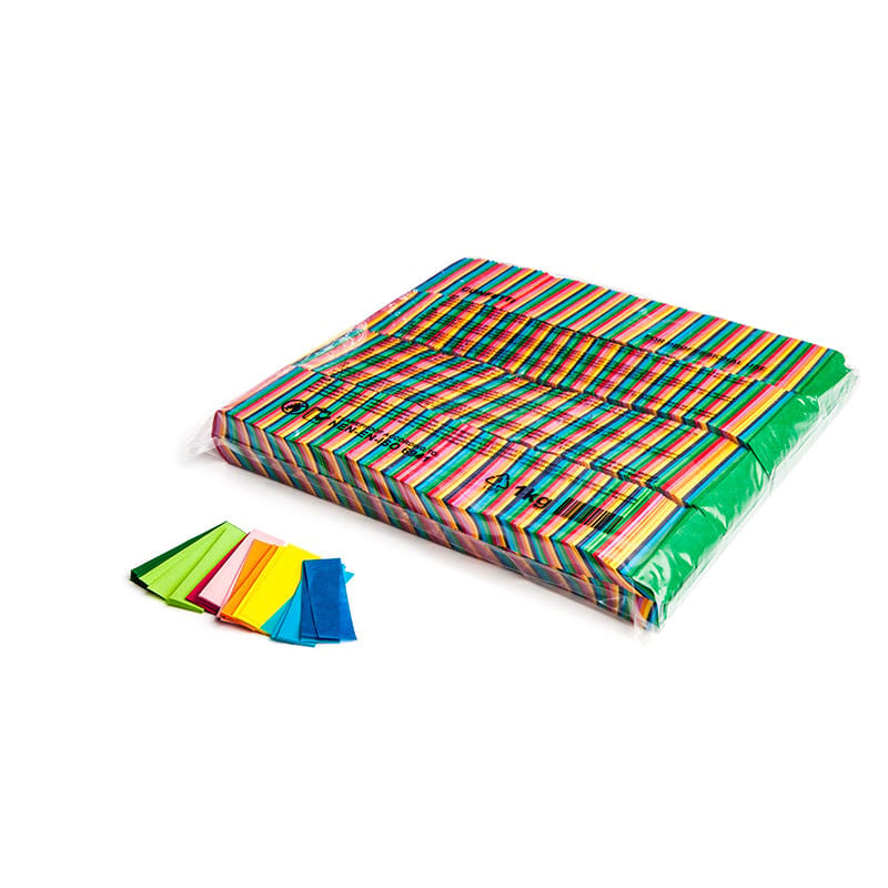Slowfall paper confetti rectangles 55 x 17 mm, multicolour, 1 kg