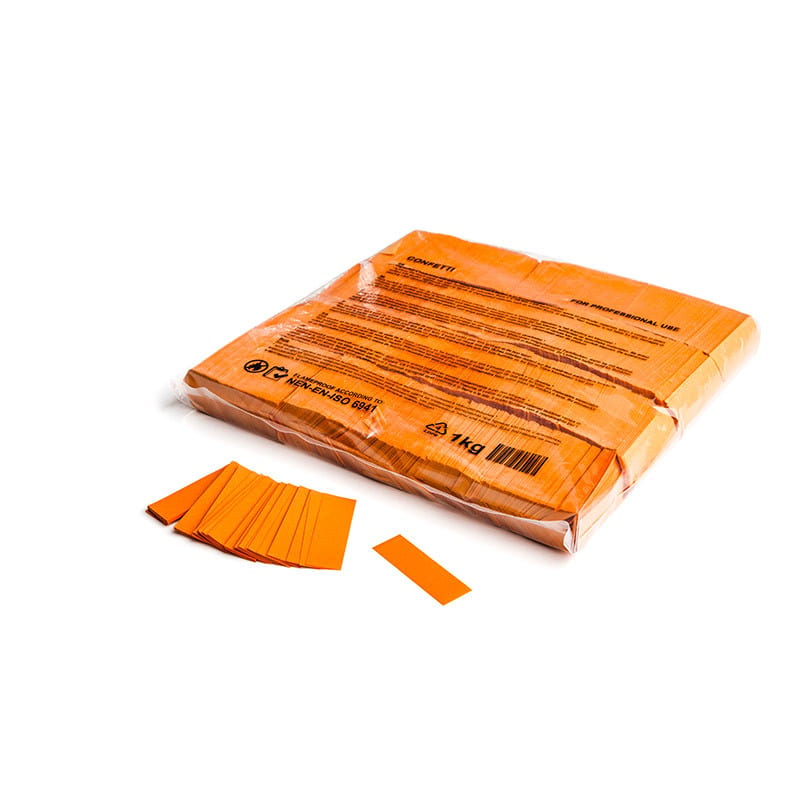 Slowfall paper confetti rectangles 55 x 17 mm, orange, 1 kg