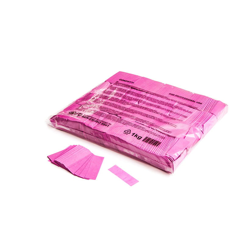 Slowfall paper confetti rectangles 55 x 17 mm, pink, 1 kg