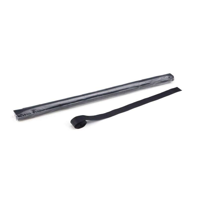 Paper streamers 10 m x 2.5 cm, black